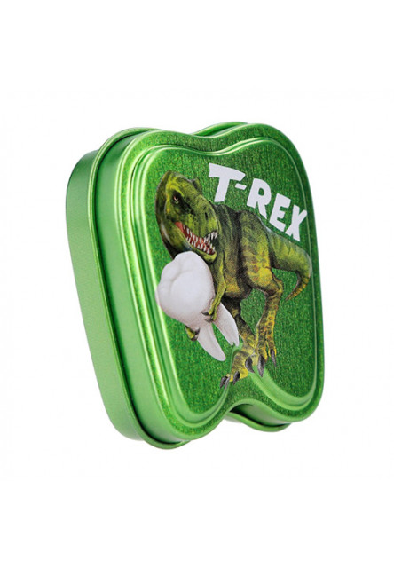 ASST | Hliníková krabička na zuby, T-Rex, zelená